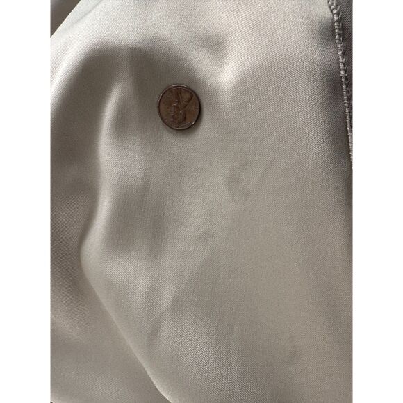 Vintage 2000s Tan Tie Front Duster Coat Longline Jacket Boho Style Size Medium - Picture 9 of 12